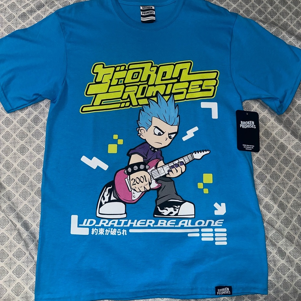 Broken Promises Blue Tee